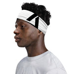 White And Black Star of David Print Sports Headband