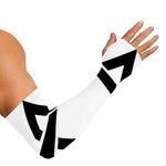 White And Black Star of David Print Sun Protection Arm Sleeves