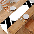 White And Black Star of David Print Table Runner