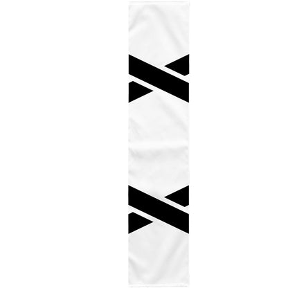 White And Black Star of David Print Table Runner