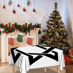 White And Black Star of David Print Tablecloth
