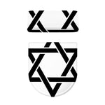 White And Black Star of David Print Toilet Lid And Tank Cover Set