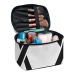 White And Black Star of David Print Travel Makeup Bag