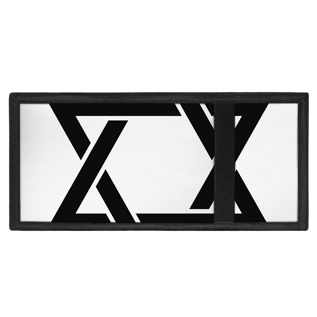 White And Black Star of David Print Trifold Wallet