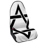 White And Black Star of David Print Waterproof Car Seat Cover