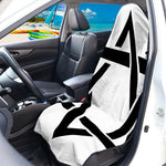 White And Black Star of David Print Waterproof Car Seat Cover