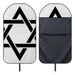 White And Black Star of David Print Waterproof Car Seat Cover