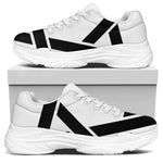 White And Black Star of David Print White Chunky Shoes