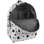 White And Black Star Pattern Print Backpack