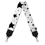 White And Black Star Pattern Print Bag Strap