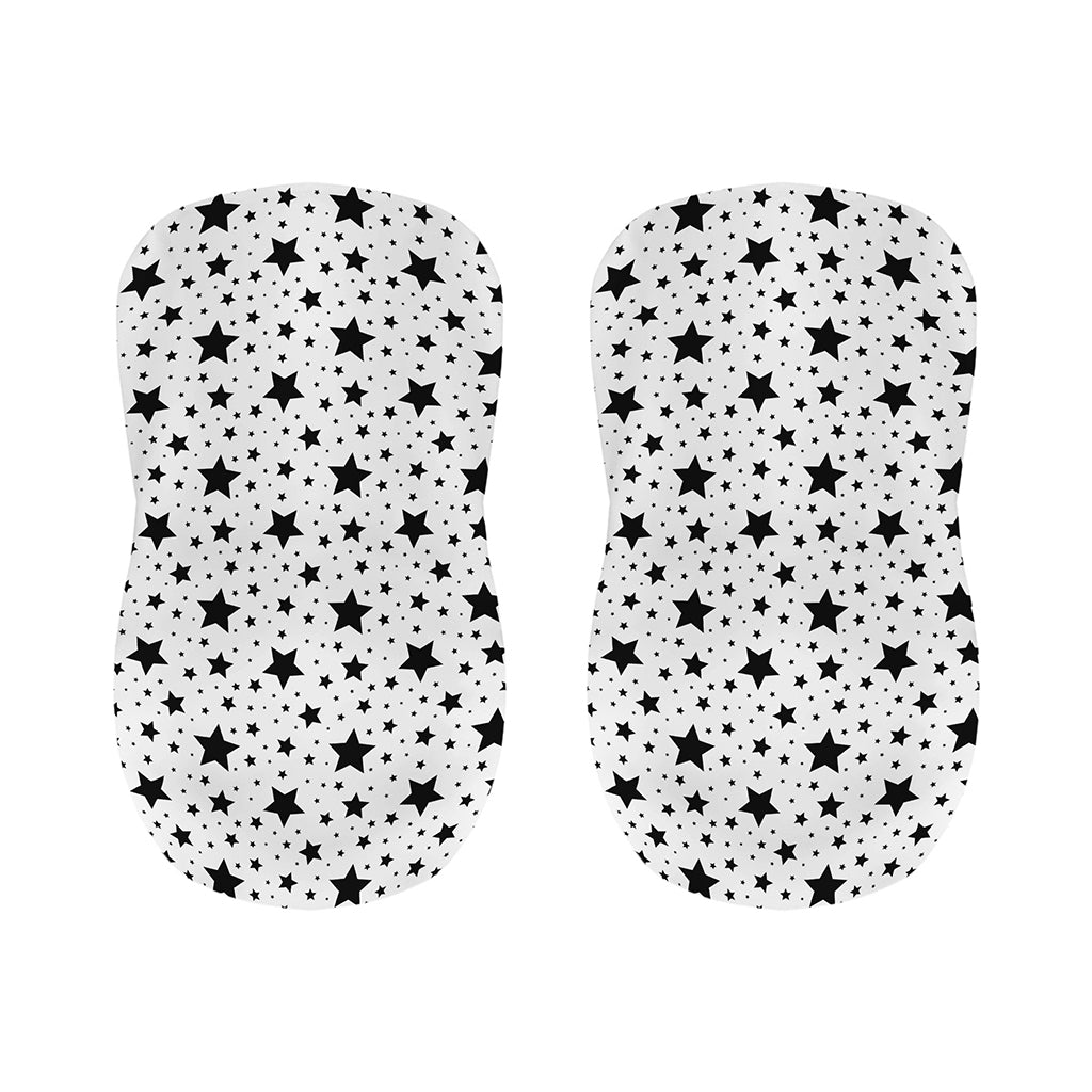 White And Black Star Pattern Print Bar Stool Covers