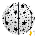 White And Black Star Pattern Print Basketball