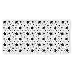 White And Black Star Pattern Print Beach Towel
