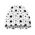 White And Black Star Pattern Print Beanie