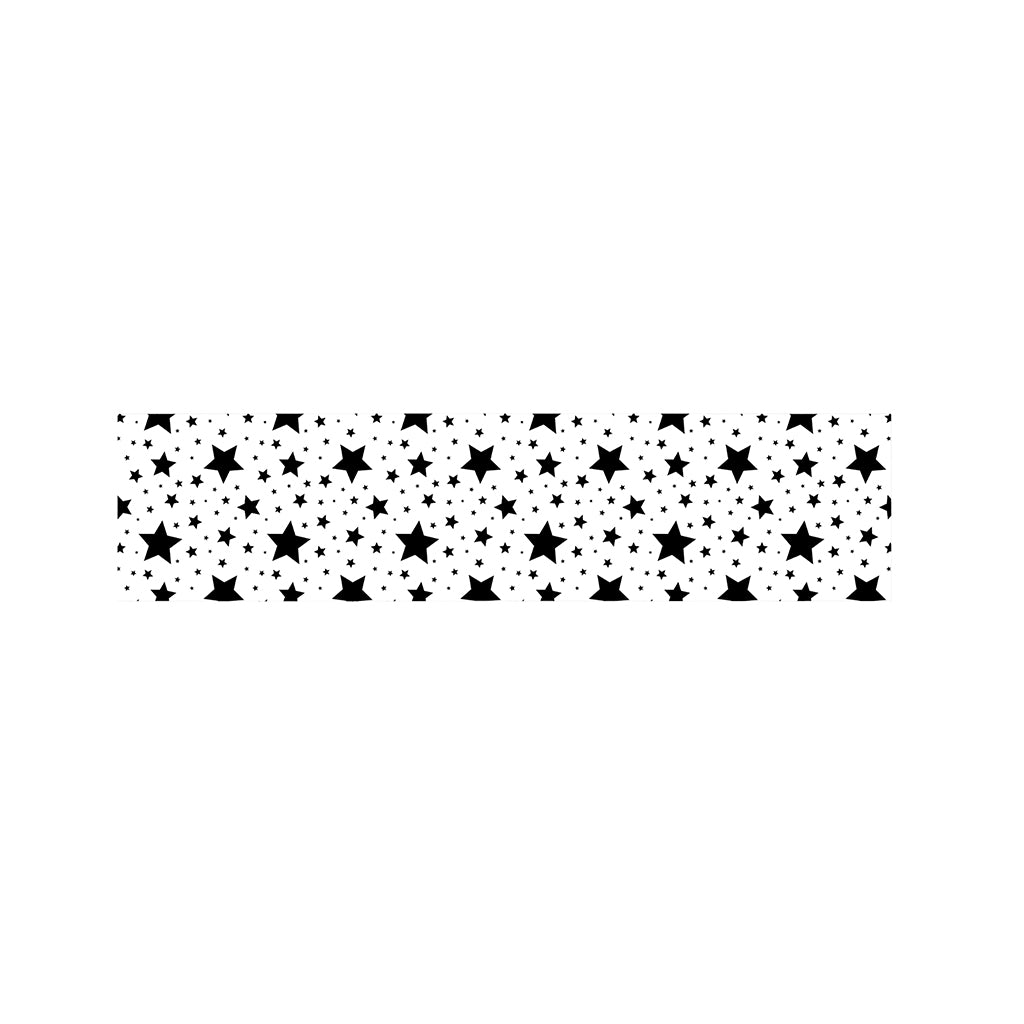 White And Black Star Pattern Print Bed Runner