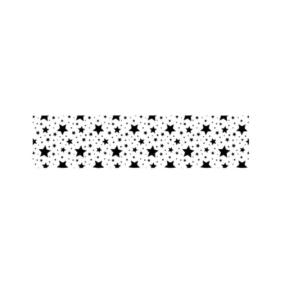 White And Black Star Pattern Print Bed Runner