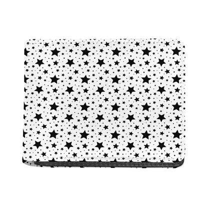 White And Black Star Pattern Print Bifold Wallet