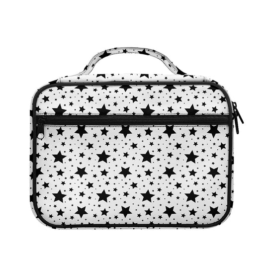 White And Black Star Pattern Print Briefcase Bible Bag