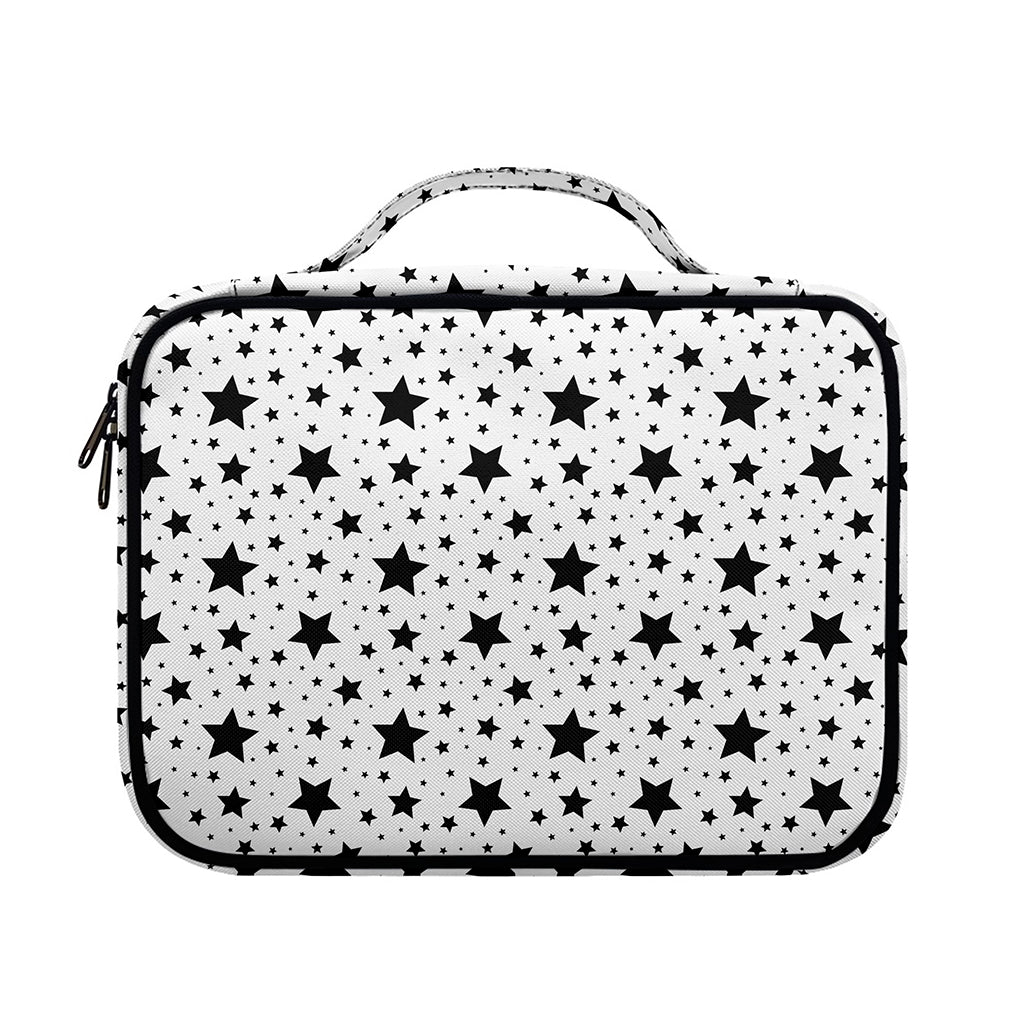White And Black Star Pattern Print Briefcase Bible Bag