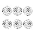 White And Black Star Pattern Print Coaster Set