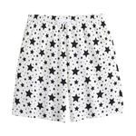 White And Black Star Pattern Print Cotton Shorts