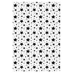 White And Black Star Pattern Print Curtain
