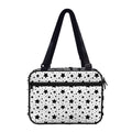 White And Black Star Pattern Print Double Strap Bible Bag