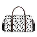 White And Black Star Pattern Print Duffle Bag