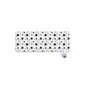 White And Black Star Pattern Print Extended Mouse Pad