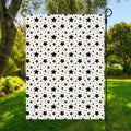 White And Black Star Pattern Print Garden Flag
