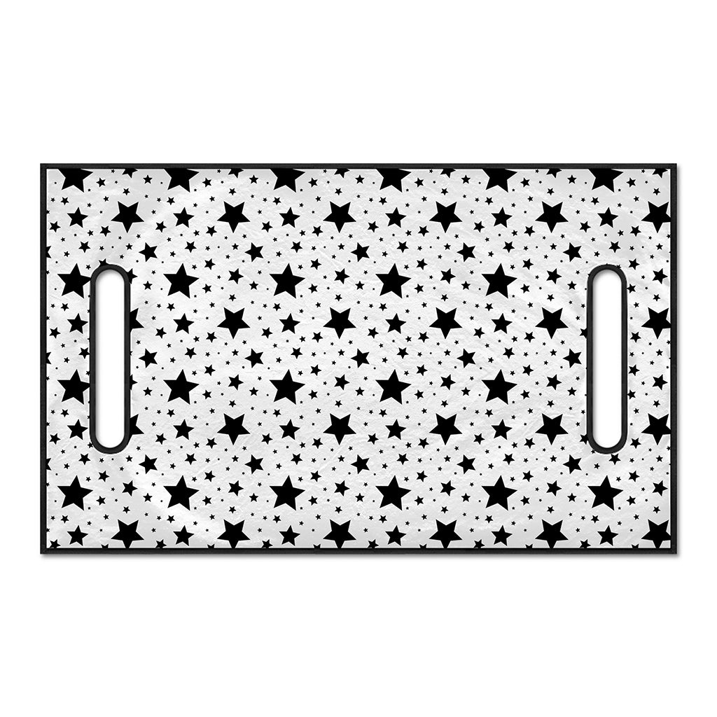 White And Black Star Pattern Print Golf Cart Seat Cover