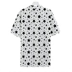 White And Black Star Pattern Print Hawaiian Shirt