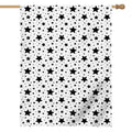 White And Black Star Pattern Print House Flag