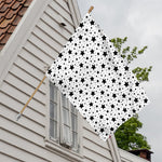 White And Black Star Pattern Print House Flag