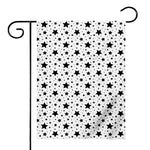 White And Black Star Pattern Print House Flag