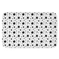 White And Black Star Pattern Print Indoor Door Mat