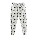 White And Black Star Pattern Print Jogger Pants