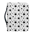White And Black Star Pattern Print Leather Bible Cover