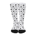 White And Black Star Pattern Print Long Socks