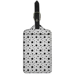 White And Black Star Pattern Print Luggage Tag
