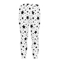 White And Black Star Pattern Print Men's Leggings