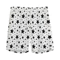 White And Black Star Pattern Print Men's Athletic Shorts