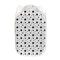 White And Black Star Pattern Print Mesh Laundry Hamper