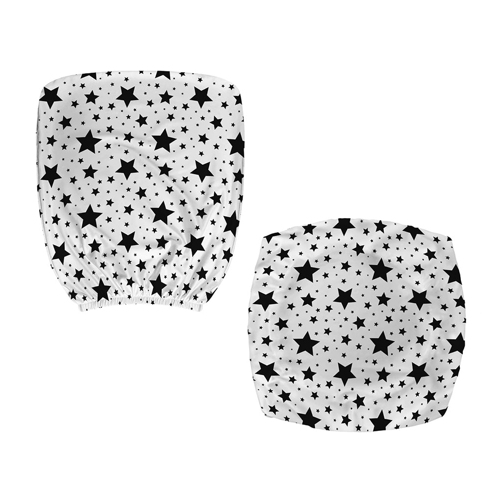 White And Black Star Pattern Print Office Chair Cover