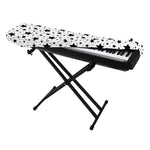 White And Black Star Pattern Print Piano Keyboard Cover