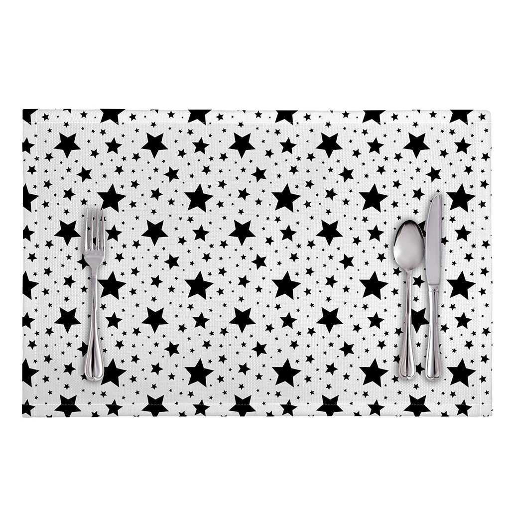 White And Black Star Pattern Print Placemat
