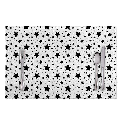 White And Black Star Pattern Print Placemat