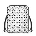 White And Black Star Pattern Print Rectangular Crossbody Bag
