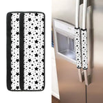 White And Black Star Pattern Print Refrigerator Handle Covers