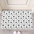 White And Black Star Pattern Print Rubber Doormat